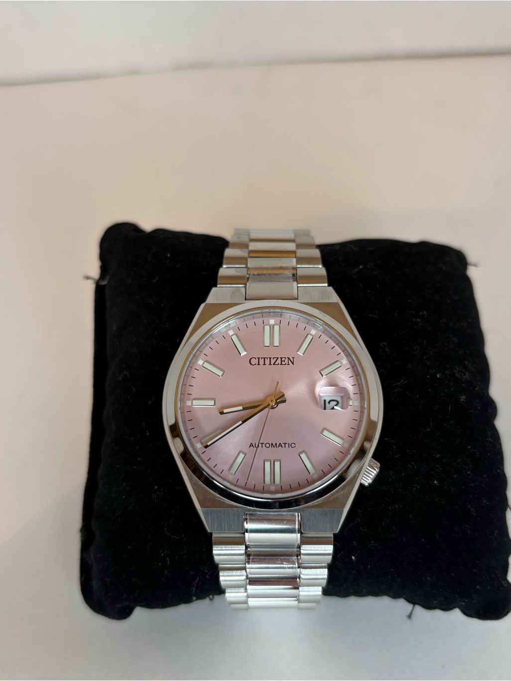 Citizen Stainless Steel Watch With Pink Dial